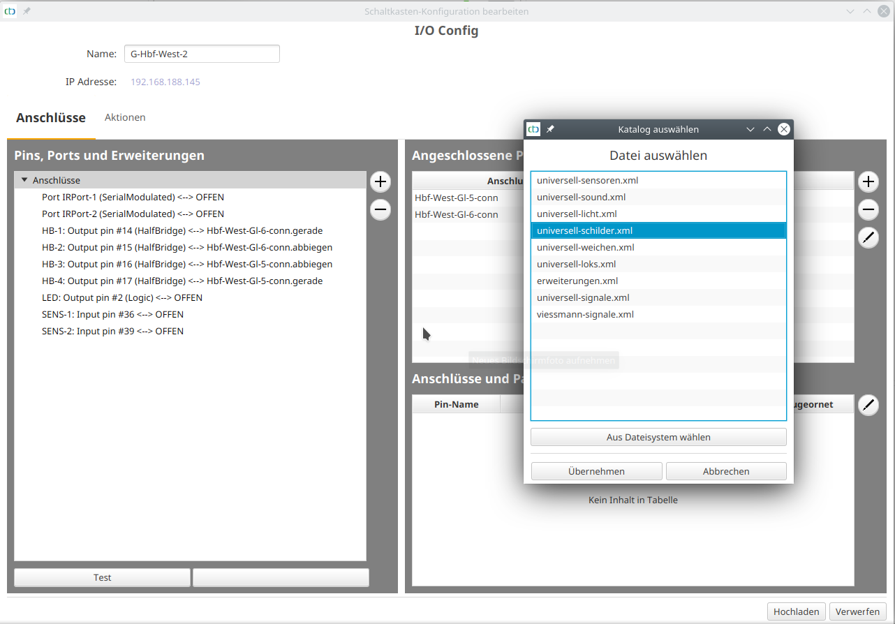 Config Schilder