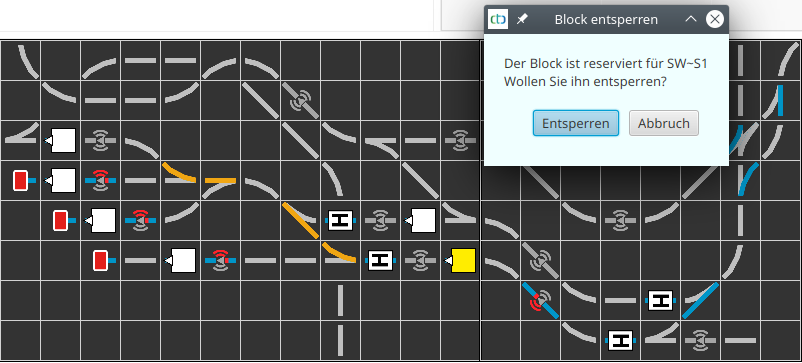 Fahrstraße zurücknehmen