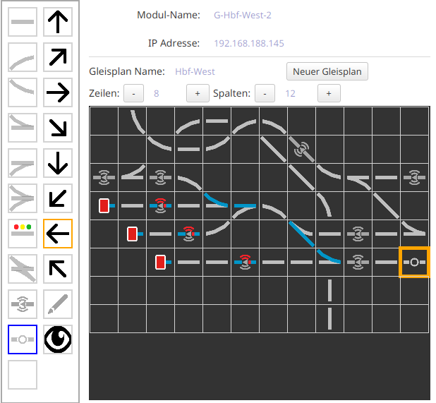 Gleisplan Block anlegen 1