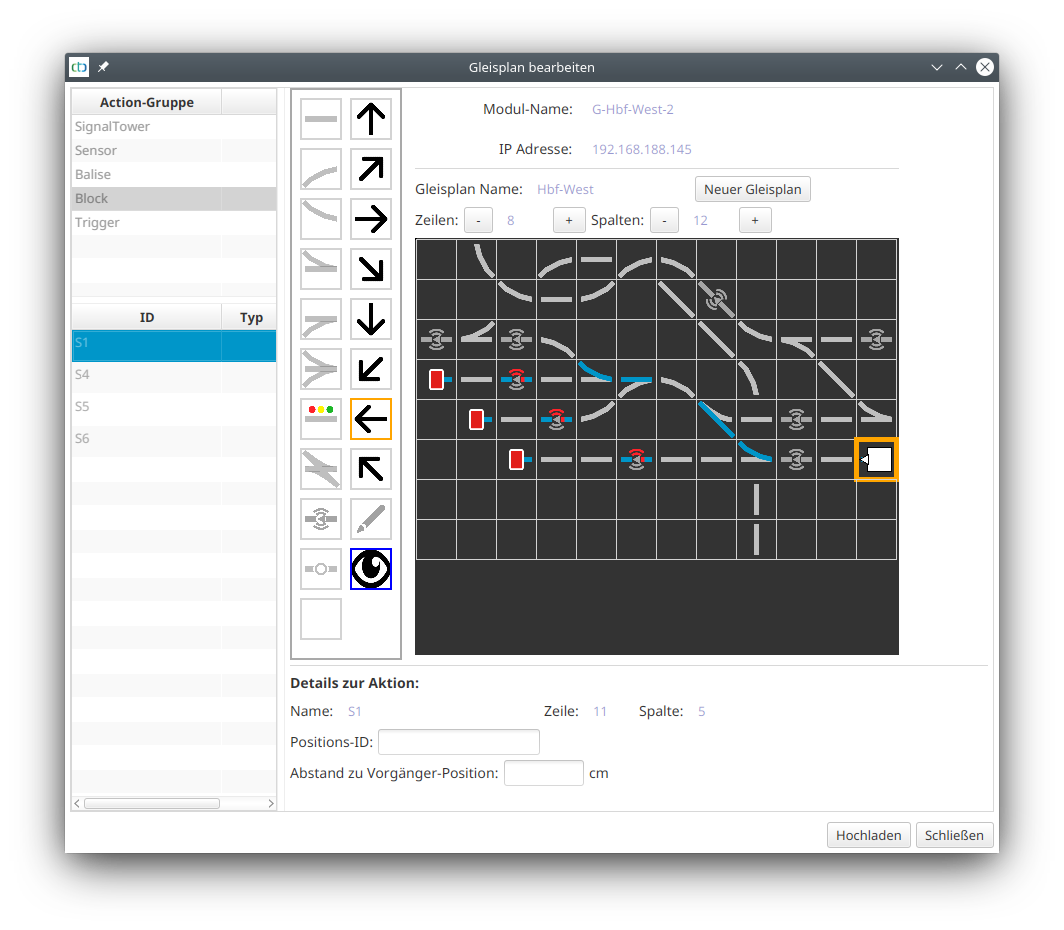 Gleisplan Block anlegen 2