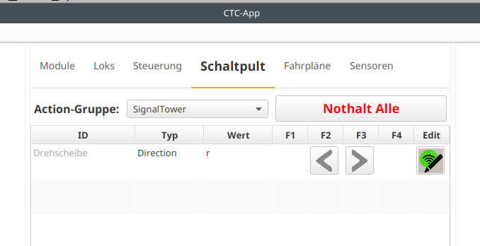 Drehscheibe Schaltpult