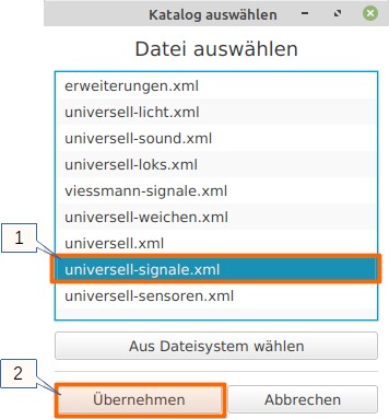 Katalog Auswählen Universell Signale