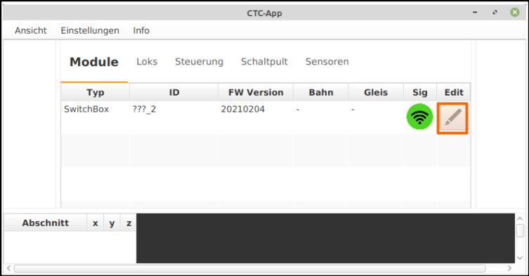Module: ein Modul zurücksetzen