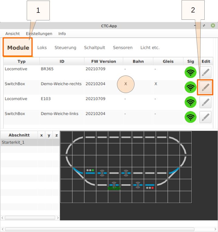 CTC-App Sensor kalibrieren 1