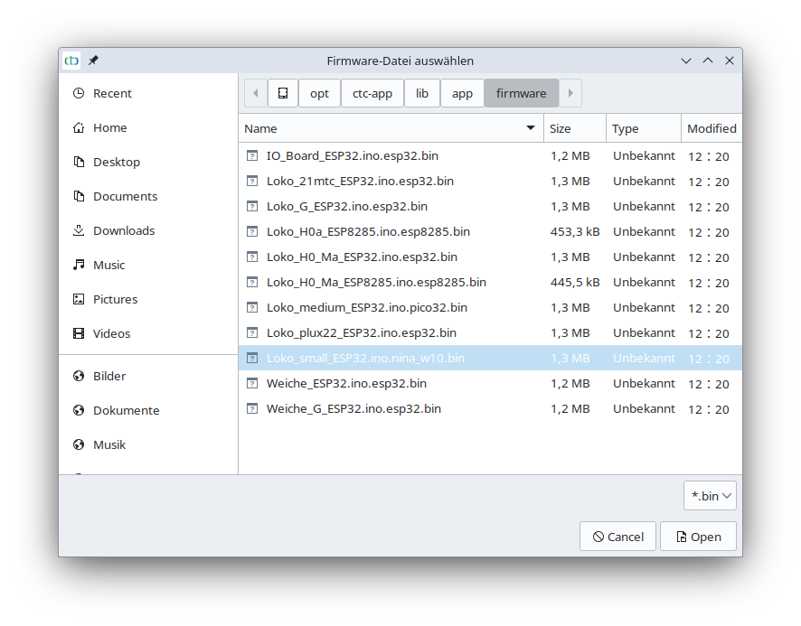 Config unbekanntes Modul