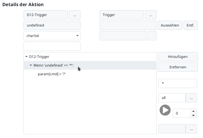 Configuration Action IR-Balise