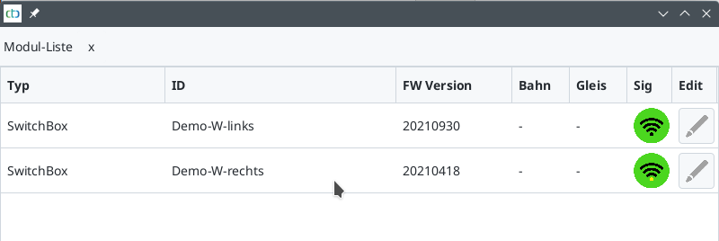 Module List both modules reset new names