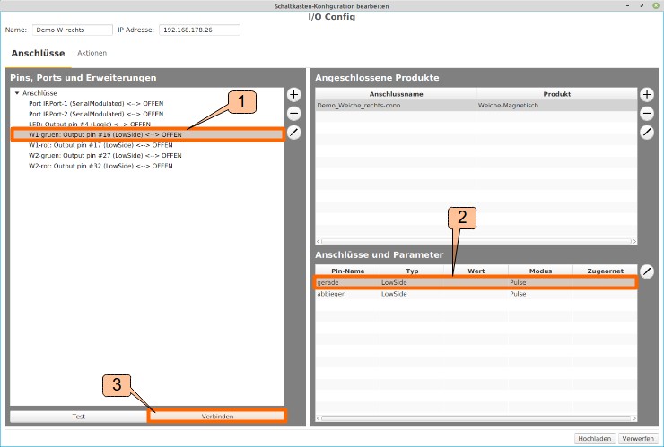 Configuration Turnout Module Turnout Straight