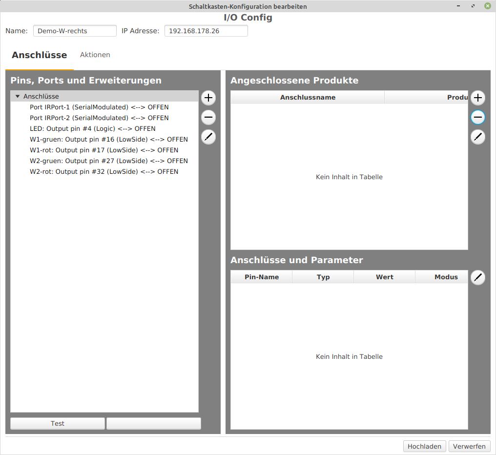 Edit Control Box Configuration